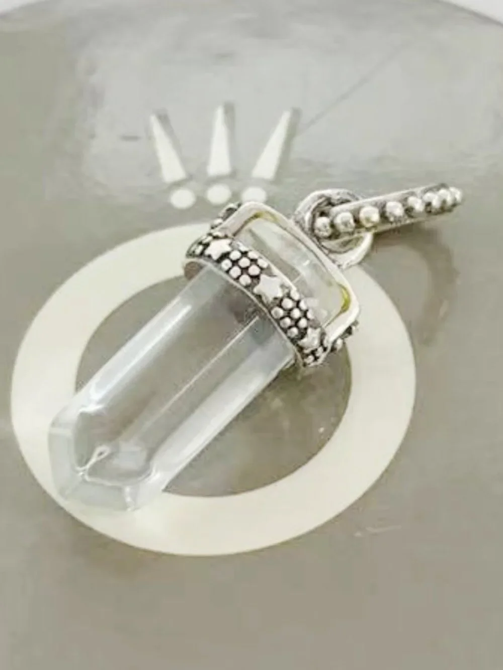 Pandora White Amulet Pendant - FINAL SALE
